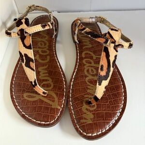 Sam Edelman 🐆Leopard Print Sandals🤎 size 6